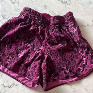 Lululemon Pink and Black Leopard Print Shorts 6